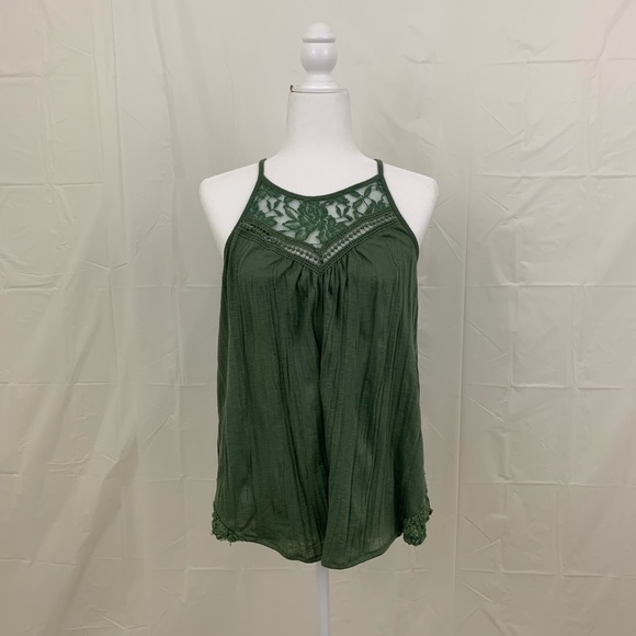 Green loose & Flowy tank top - Picture 1 of 5